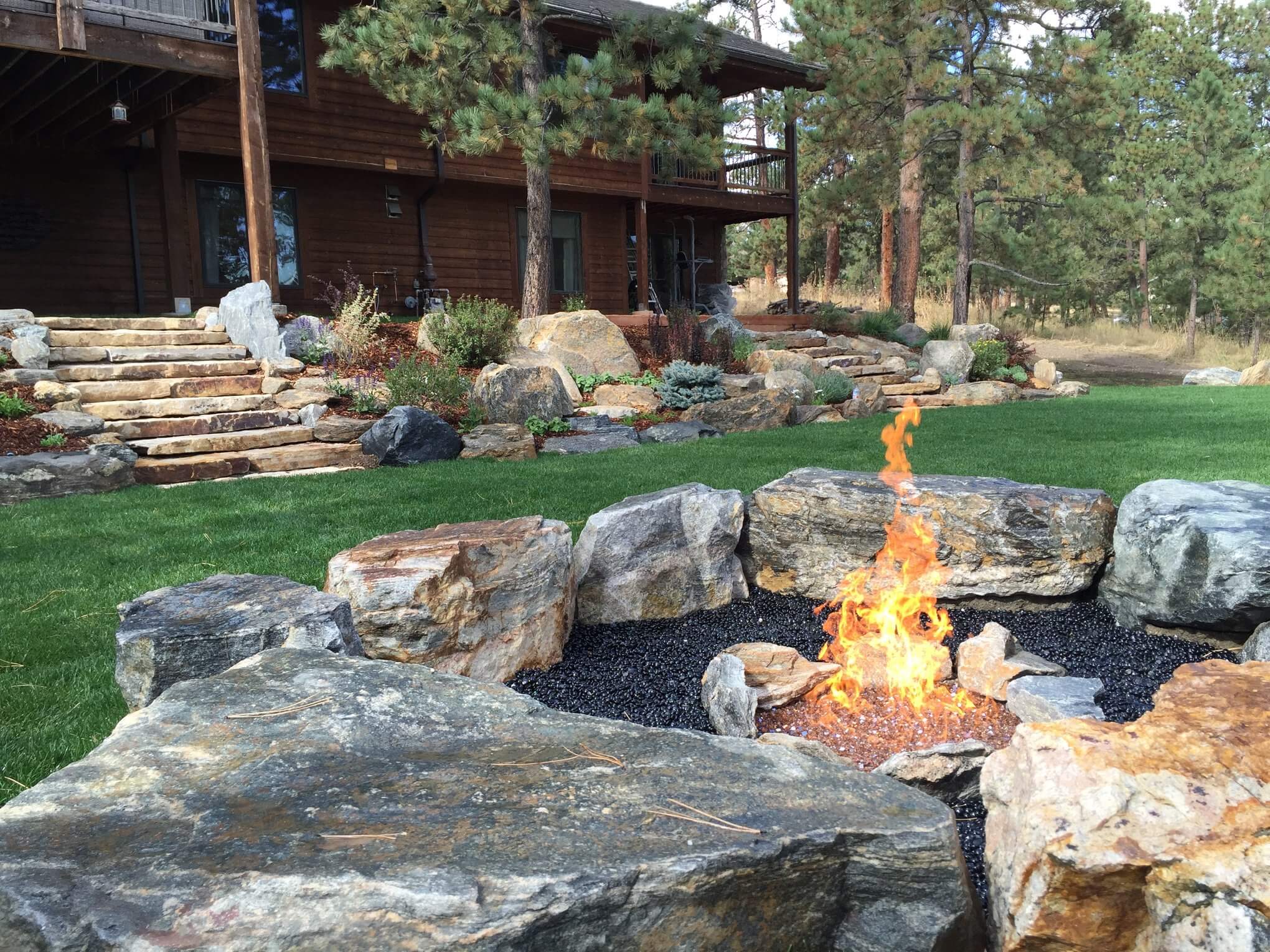 Boulder Hardscape Project in Evergreen, CO