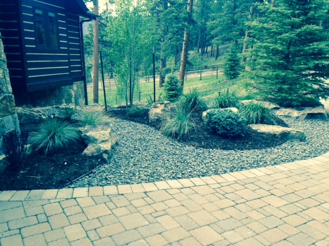 Completed landscaping and driveway