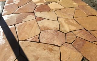 Flagstone patio before grouting