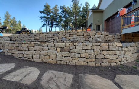 large stone retaining wall