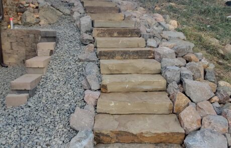 stone slab stairway conifer colorado
